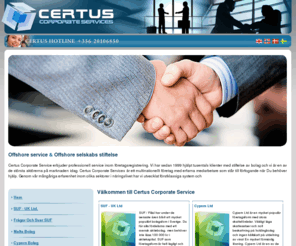 certusbolag.se: Certus Corporate Services - Offshore service & Offshore selskabs stiftelse
