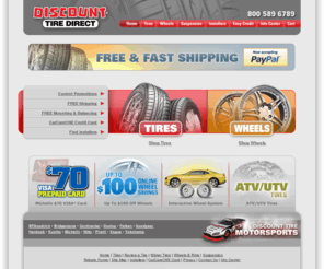 discounttires.org: Home - Discount Tire Direct
Discount Tire Direct offers Free Shipping on name brand tires such as Goodyear, Michelin, Nitto, Falken, Yokohama, & Kumho.  Find low prices, large inventory and great customer service  even find custom alloy wheels / rims for your car & truck in hot new chrome styles.