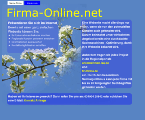 firma-online.net: Meine Firma Online Webseiten Erstellung einfach, regional und preiswert
Beschreibung