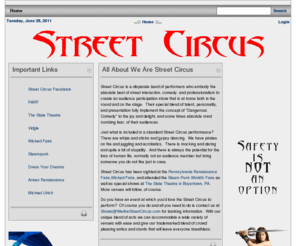 mounthopestreetcircus.com: We Are Street Circus
Dangerous Comedy.  Whips, Sticks, Gypsy Dancing, and FIRE!  What could possibly go wrong?  Come and see!