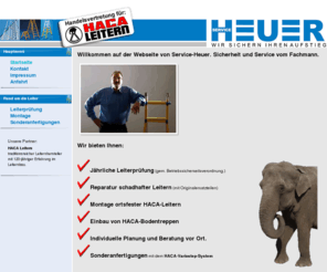 service-heuer.com: Jürgen Heuer | HACA-Leitern | Bodentreppen | Vario-Step-System
Service Heuer-
Wir sichern Ihren Aufstieg