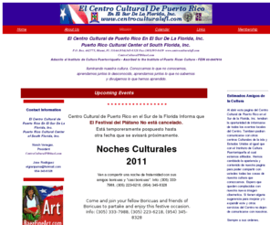 centroculturalsfl.com: Centro Cultural de Puerto Rico En El Sur de la Florida, Inc.
El Centro Cultural de Puerto Rico En El Sur De La Florida, Inc. 
Puerto Rico Cultural Center of South Florida, Inc. Adscrito al Instituto de Cultura Puertorriqueña  Ascribed to the Institute of Puerto Rican Culture