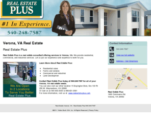 realestate-plus.net: Real Estate Verona, VA - Real Estate Plus 540-248-7587
Real Estate Plus provides Real Estate to Verona, VA. Call 540-248-7587. We Are Open In 2 Locations To Serve You Better.