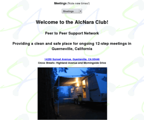 alcnara.com: AlcNara Club
Alcnara Club is a meeting place for twelve-step groups in Guerneville, California.