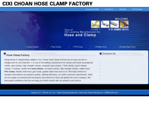 clamps-manufacturer.com: Hose Clamp Factory of China Cixi Choan Hose Clamp Factory Supplier.
Cixi Choan is a professional supplier of Hose Clamp producing in China, we provide various of clamps