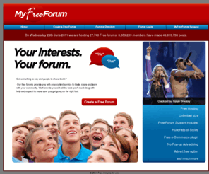 myfreeforum.org: Free Forums for you
Free phpbb forums with an ethical dimension