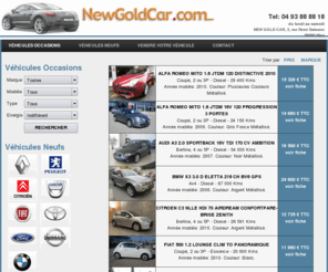 newgoldcar.com: New Gold Car - Achat Vente Vehicules Occasions - Vehicules Neufs - Toutes marques - Nice
New Gold Car - Achat Vente Vehicules Occasions - Nice - Voitures toutes marques