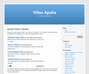 villasapulia.com: Villas Apulia
Come in Apulia, Puglia villas choose to live a wonderful holiday in Salento.