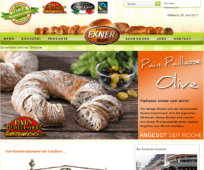 xn--bcker-exner-l8a.com: Bäckerei Exner: baeckerei-exner.de
Startseite des Webauftritts der Bäckerei Exner