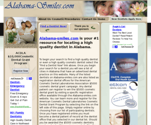 alabama-smiles.com: Find a Dentist in Alabama - Alabama-smiles.com
Use this website to find a dentist in Alabama