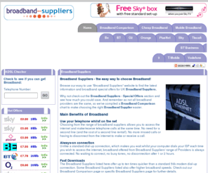 bridgebroadband.co.uk: Broadband Suppliers - Compare UK Broadband Providers
UK Broadband Suppliers. Compare prices and speeds to find the best broadband deals. Special Broadband Offers.