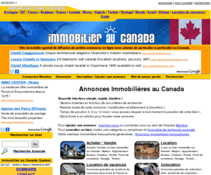 immobilier-canada.com: Immobilier au Canada - annonces immobilier canadien
Immobilier de particulier Ã  particulier au Canada. Petites annonces immobilieres canadiennes en ligne entre particuliers. Immobilier au Canada avec photos.