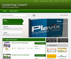 canadadrugscoupons.com: Canada Drugs Coupons - Find Your Canada Drugs Coupon Online !
