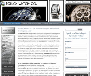 losangeleswatchrepair.com: Los Angeles Watch Repair - Toluca Watch Co!
Toluca Watch Co. - Los Angeles Watch Repair.  Whether you're looking for a Los Angeles satch repair shop to fix your vintage timepiece, or you're looking to buy a brand new wristwatch, we do it all at Toluca Watch Co.!