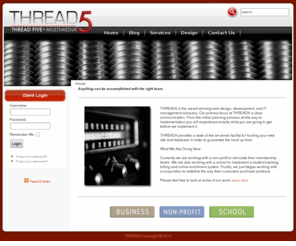 thread5.com: THREAD5
Custom website design and search engineering