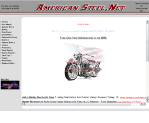 americansteel.net: American Steel.Net Harley Davidson And American Motorcycle Main Page
Online Harley-Davidson Motorcycle Page, with Classifieds, Events, Top50 and Much More