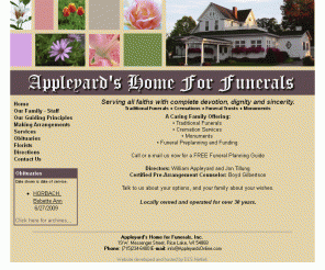 appleyardsonline.com: Appleyard's Home For Funerals - Homepage
