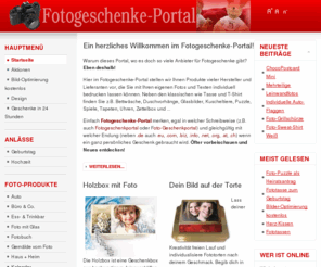 foto-geschenkeportal.biz: Fotogeschenke-Portal - entdecken Sie die Vielfalt
Das unabhängige Portal für personalisierte Fotoprodukte.