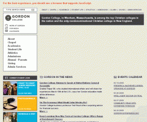 gordon.edu: Christian College, Christian Colleges in America & New England  - Gordon College
Gordon College is among the top Christian colleges in the nation and the only nondenominational Christian College in New England. Gordon is committed to excellence in liberal arts education, spiritual development and academic freedom informed by a framework of faith.
