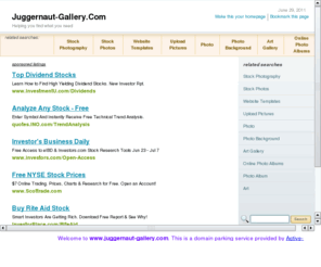 juggernaut-gallery.com: Welcome to juggernaut-gallery.com - Parking Service By Active-Domain.com
This is a parking page for - juggernaut-gallery.com