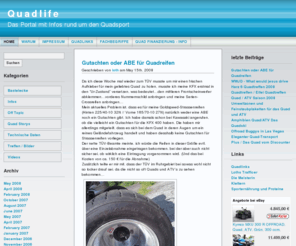 quadlife.de: ۞ Quadlife
Das Portal mit Infos rund um den Quadsport