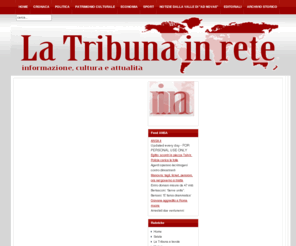 tribunainrete.com: "La Tribuna in rete" BENVENUTO!
La TRIBUNA in rete
periodico di cultura, attualità ed informazione