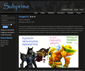 wowsubprime.com: Subprime
Subprime - WoW alliance guild on Executus