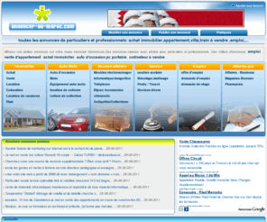 annoncer-au-maroc.com: Maroc annonces : Maroc emploi ,immobilier,Auto,Riad,Services,offres emploi maroc,Affaires Pro
Annoncer-au-maroc.com  est le numéro 1 du gratuit au Maroc.Annoncer-au-maroc  est votre  nouvelle plateforme marocaine  pour  cherchez, trouver et publier vos annonces sur la toile  d’une manière efficace