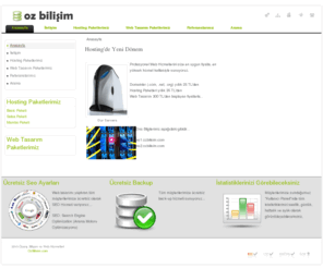 ozbilisim.com: Anasayfa - Oz Bilişim ve Web Hizmetleri
Özenç Bilişim ve Web Hizmetleri web tasarım ve hosting hizmetleri sunmaktadır.