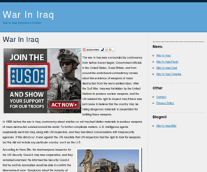wariniraq.net: War In Iraq
Learn the facts about the War In Iraq including costs, results, timelines, leaders, and more in this objective review of this conflict.