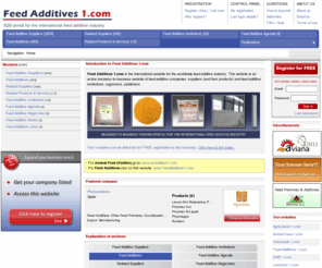 feedadditives1.com: Feed Additives 1.com - Feed additive Companies, Manufacturers, Suppliers, Exporters & Importers
Feed Additives 1.com, , Feed additive Companies, Manufacturers, Suppliers, Exporters & Importers