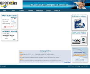 opctechs.com: Windows OPC Server - OPCTechs Technology Corp.
The OPC Server offered by OPCTechs Technology, a Taiwan based manufacturer of OPC Server, provides practical solutions with stability and reliability.