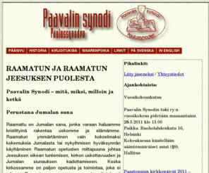 paavalinsynodi.net: Paavalin synodi
Paavalin synodin kotisivut