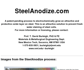 steelanodize.com: SteelAnodize.com
Anodizing steel process.