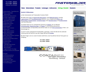 finsterwalder.org: Finsterwalder Container GmbH - Seecontainer, Lagercontainer, Wohncontainer, etc.
Finsterwalder Container GmbH - Verkauf und Vermietung von Containern aller Typen und Größen.