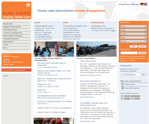 go-charity.info: we care - charity-label.com
Die neue Internetpräsentation von Charity Label dokumentiert soziales Engagement von Unternehmen, Hilfsorganisationen, Schulen und Bürgern