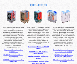 releco-reles.net: RELECO relays
Informaciones acerca de los relés RELECO, datos técnicos, catálogos online