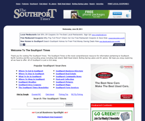 southporttimes.com: The Southport Times - Southport, North Carolina (NC)
Welcome to The Southport Times. We strive to be the most comprehensive online resource for information pertaining to Southport, NC and the surrounding areas. We offer many features including an area business directory, real estate directory, calendar of events, maps, weather and much more!