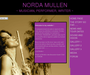 nordamullen.com: Norda Mullen
Official website for Norda Mullen - flutist, musician, performer, writer.