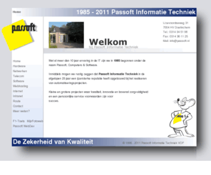 passoft.com: Passoft Informatie Techniek VOF - Doetinchem
Passoft Informatie Techniek VOF, complete automatiseringstrajecten voor Midden- en Klein Bedrijf in Doetinchem en omstreken