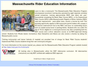 Description: Massachusetts rider education program, MSF Experienced ...