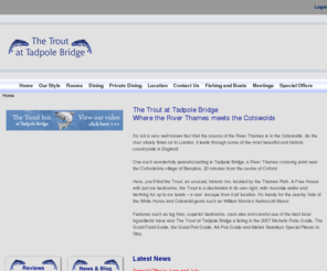 troutinn.co.uk: The Trout Inn at Tadpole Bridge - UK Luxury Cotswolds Hotel
It’s not a very well known fact that the source of the River Thames is in the Cotswolds. As the river slowly flows on to London, it leads through some of the most beautiful and historic countryside in England. One such wonderfully peaceful setting is Tadpole Bridge, a River Thames crossing point near the Oxfordshire village of Bampton, 20 minutes from the centre of Oxford. Here, you’ll find the Trout, an unusual, historic Inn, located by the Thames Path. A Free House with just six bedrooms, the 