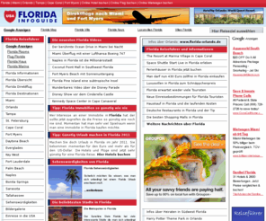 florida-infoguide.de: Florida Reiseführer mit vielen Informationen zu Sehenswürdigkeiten, Wetter, Hotels, Reisen
Florida Reiseführer mit vielen Informationen über den Sunshine State Florida in den USA. Beliebte Metropolen sind Miami, Orlando, Fort Lauderdale, Key West, Hotelbeschreibungen und Buchungsmöglichkeit