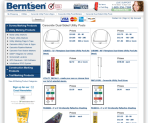 utilityposts.com: Carsonite Dual-Sided Utility Post | CIB Pipeline Marker
The primary function of above ground pipeline markers is to identify utility location and alert those working in the area.  Berntsen carries a variety of customized utility marking products, pipeline markers and damage prevention systems.
