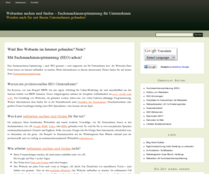 webseiten-suchen-und-finden.de: Webseiten suchen und finden – Suchmaschinenoptimierung für Unternehmen
Webseiten suchen und finden im Internet - mit Suchmaschinenoptimierung (SEO) wird auch Ihr Unternehmen im Web gefunden.