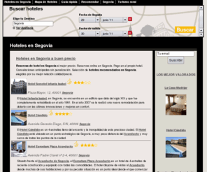 buscahotelessegovia.com: Hoteles en Segovia
Hoteles en Segovia a buen precio. Reservas de hotel en Segovia