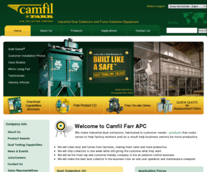 camfilfarrapc.com: Industrial Dust and Fume Collectors - Camfil Farr APC
Camfil Farr Air Pollution Control (APC) manufactures industrial dust collectors and fume collection equipment to clean up manufacturing processes.