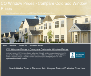 cowindowpricesite.com: CO Window Prices Compare Window Prices
Find the top Colorado factory authorized installers. Save time and money. Find contractors in Colorado with high ratings here.