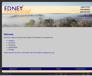 edney-consulting.com: Welcome to Edney Consulting - Analytics, Processes, Innovation, Spreadsheets, Strategy
We help companies overcome innovation challenges and create breakthrough products, design and integrate processes, and work through complex data analyses—from designing strategies to facilitating the implementation.