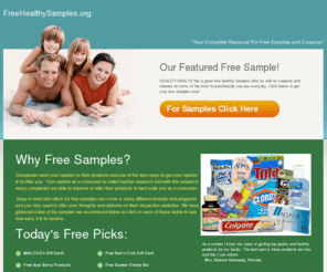 freehealthysamples.org: Free Healthy Samples For Your Family -  - Direct To You
Your Resource To Finding Free Healthy Samples .